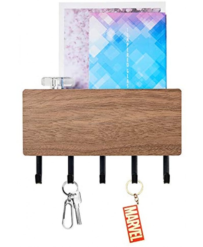 Key Holder for Wall Adhesive Key Hanger for Wall Minimalist Design Key Hook for Wall for Keys Mail and Masks Key Rack for Wall for Entryway Mount Hardware and Adhesive Strips Both Included
