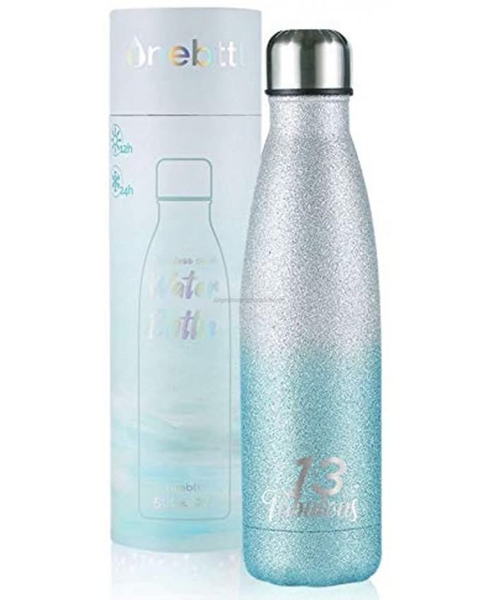 13th Birthday Girl Gifts Birthday Decorations & Party Supplies for 13 Years Old Girl & Her Teenager & Teen Gifts 17oz 500ml Stainless Steel Insulated Water Bottle