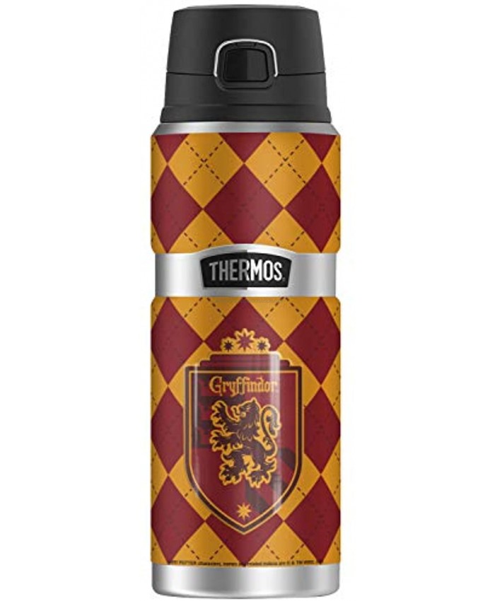 Harry Potter Gryffindor Plaid Sigil THERMOS STAINLESS KING Stainless Steel Drink Bottle Vacuum insulated & Double Wall 24oz