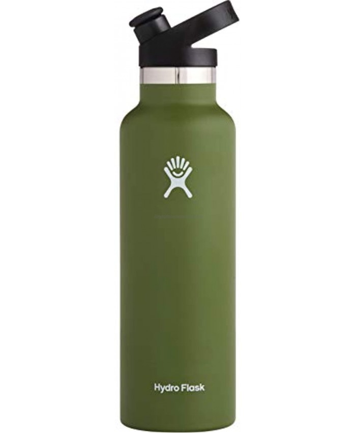 Hydro Flask 21 oz. Standard Mouth Water Bottle with Sport Cap- Stainless Steel Reusable Vacuum Insulated