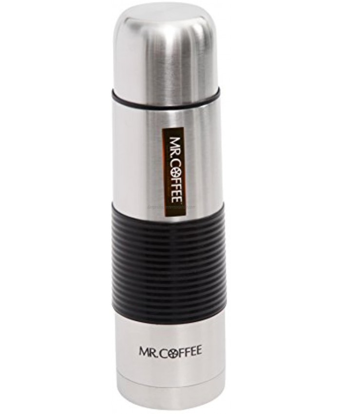 Mr Coffee Javelin 16 oz Thermal Bottle-Silicone Sleeve 1 Brushed Stainless Steel