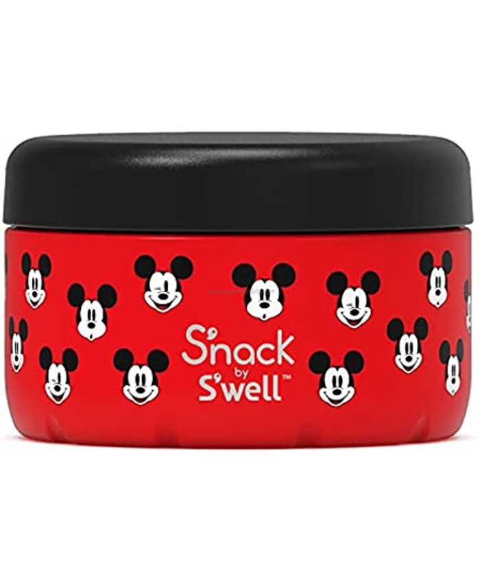 S'nack by S'well Stainless Steel Food Container 10 Oz Iconic Mickey Mouse Double-Layered Insulated Bowls Keep Food Cold for 10 Hours and Hot for 4 BPA-Free