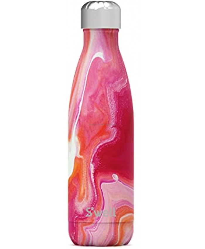 S’well Stainless Steel Water Bottle 17 Fl Oz Rose Agate Triple-Layered Vacuum-Insulated Containers Keeps Drinks Cold for 36 Hours and Hot for 18 with No Condensation BPA-Free