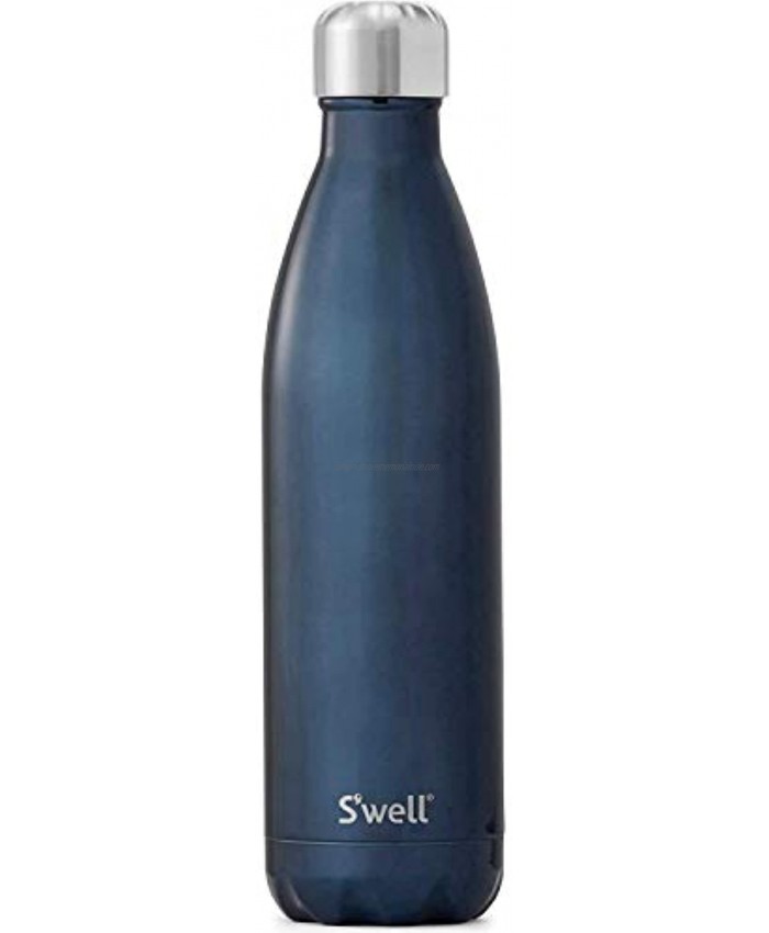 S'well Stainless Steel Water Bottle 25 Fl Oz Blue Suede Triple-Layered Vacuum-Insulated Containers Keeps Drinks Cold for 48 Hours and Hot for 24 BPA-Free Perfect for the Go