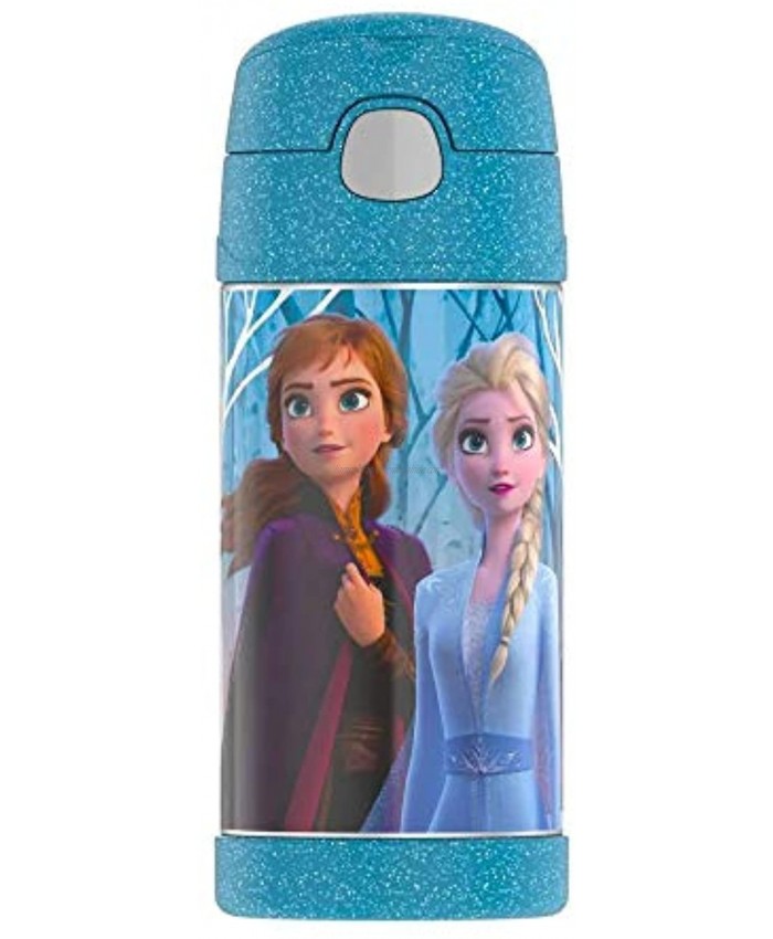 Thermos FUNtainer 12-Ounce Frozen 2 Water Bottle with Straw Blue Glitter