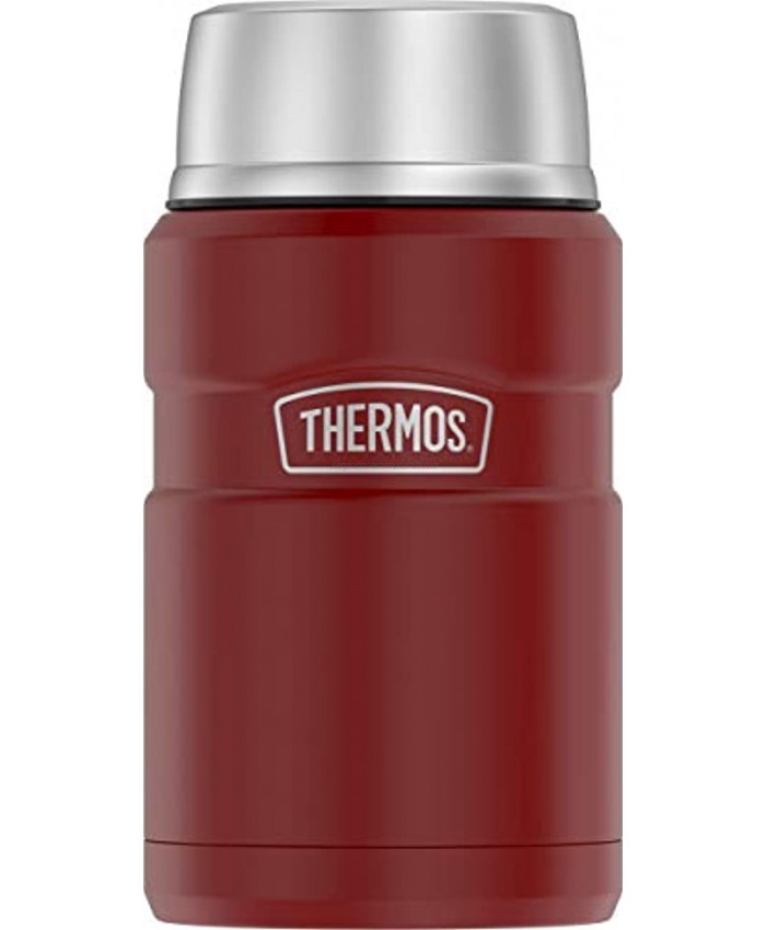 THERMOS Stainless King Vacuum-Insulated Food Jar  24 Ounce Matte Red