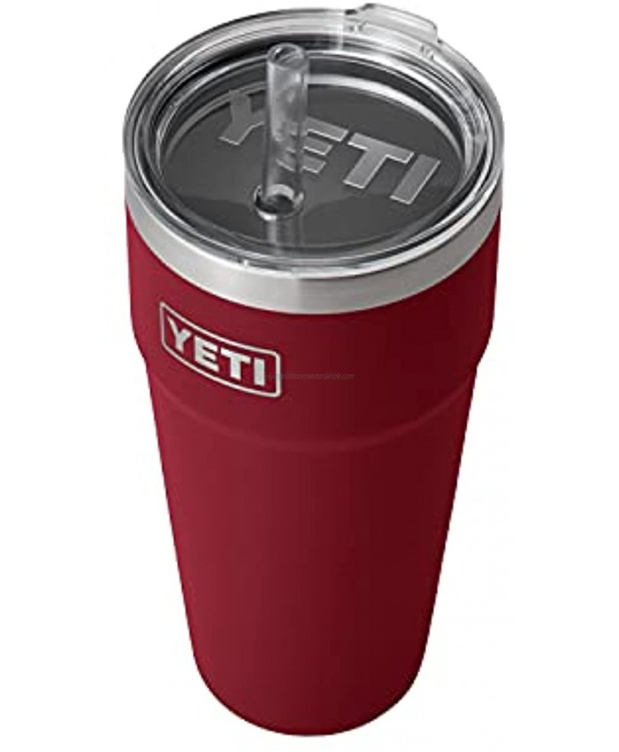 YETI Rambler 26 oz Straw Cup Vacuum Insulated Stainless Steel with Straw Lid Harvest Red