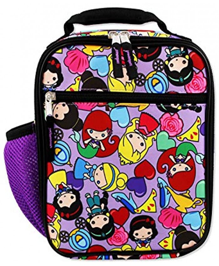 Disney Princess Emoji Girl's Soft Insulated School Lunch Box One Size Purple