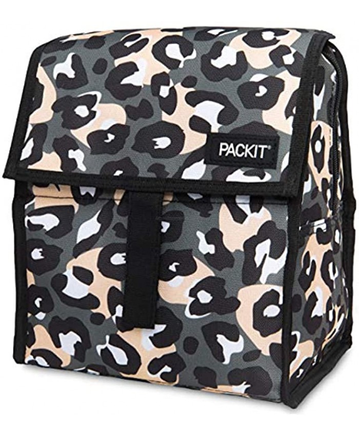 PackIt Freezable Lunch Bag Wild Leopard Gray