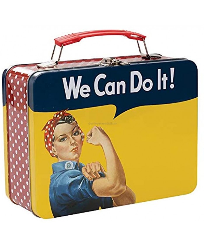 Smithsonian Rosie The Riveter We Can Do It! Large Tin Tote Lunch Box 61160