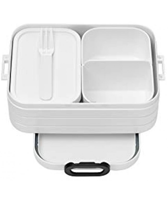 Rosti Mepal BENTO Lunch Box with Reusable Fork Midi White Medium
