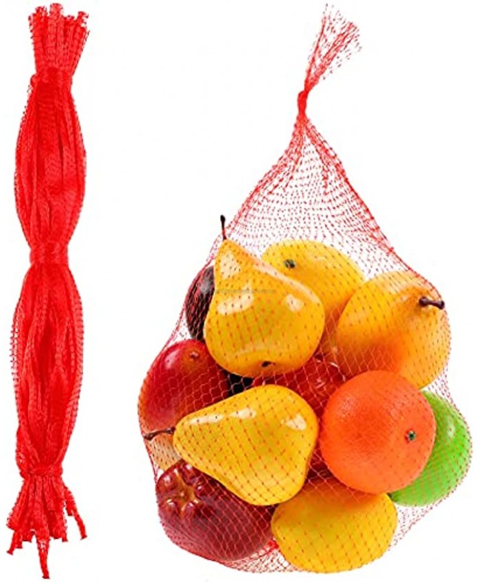 150 Pieces Cornucopia Seafood Boiling Bags 24 Inch Red Reusable Produce Single Drawstring Mesh Bag Shellfish Cooking Mesh Plastic Bags for Fruit Vegetable Seafood and Garden Produce